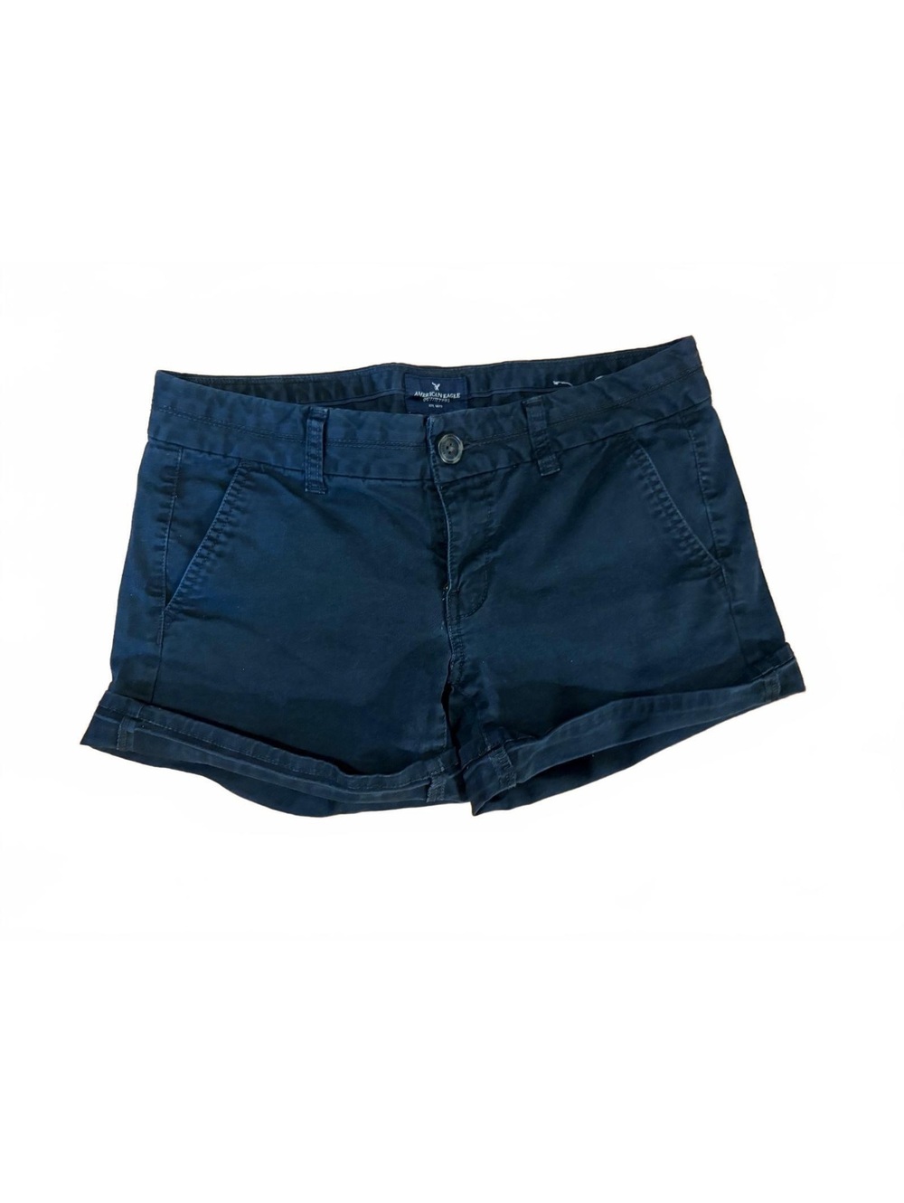 American Eagle Navy Blue Stretch Chino Shorts Size 4